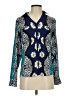 Express 100% Polyester Blue Long Sleeve Blouse Size XS - photo 1