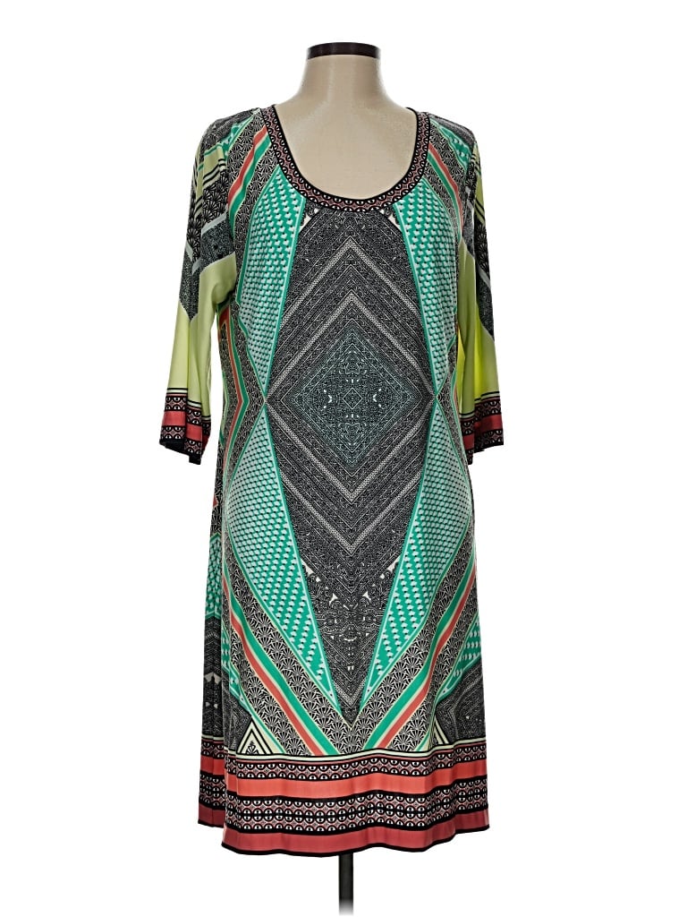 Pre-owned Calvin Klein Casual Dress In Teal