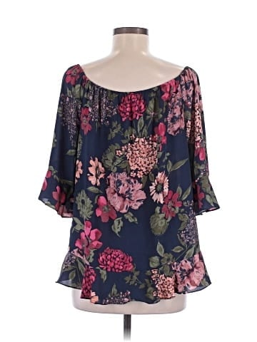 Paper Crown 3/4 Sleeve Blouse (view 2)