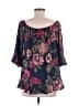 Paper Crown 100% Polyester Blue 3/4 Sleeve Blouse Size S - photo 2
