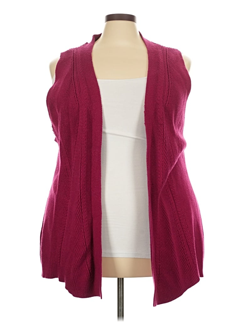 Pre-owned Talbots Outlet Sweater Vest In Burgundy