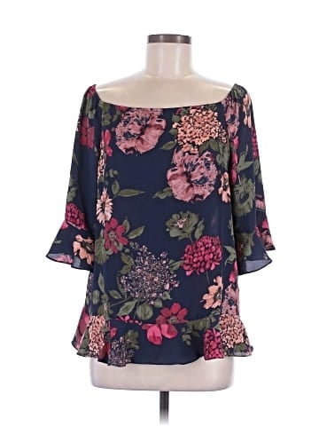 Paper Crown 3/4 Sleeve Blouse (view 1)