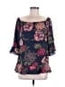 Paper Crown 100% Polyester Blue 3/4 Sleeve Blouse Size S - photo 1