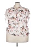 Shein Floral Ivory Short Sleeve Blouse Size 3X - photo 1
