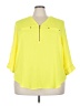 Torrid 100% Polyester Yellow 3/4 Sleeve Blouse Size 4X Plus (4) - photo 1