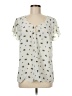 Old Navy 100% Polyester Ivory Short Sleeve Blouse Size M - photo 1