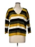 Express 100% Polyester Stripes Yellow Pullover Sweater Size L - photo 1