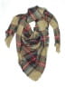 Zara 100% Acrylic Plaid Brown Tan Scarf One size - photo 1