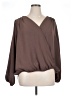 Rielle 100% Polyester Brown 3/4 Sleeve Blouse Size 1XL - photo 1