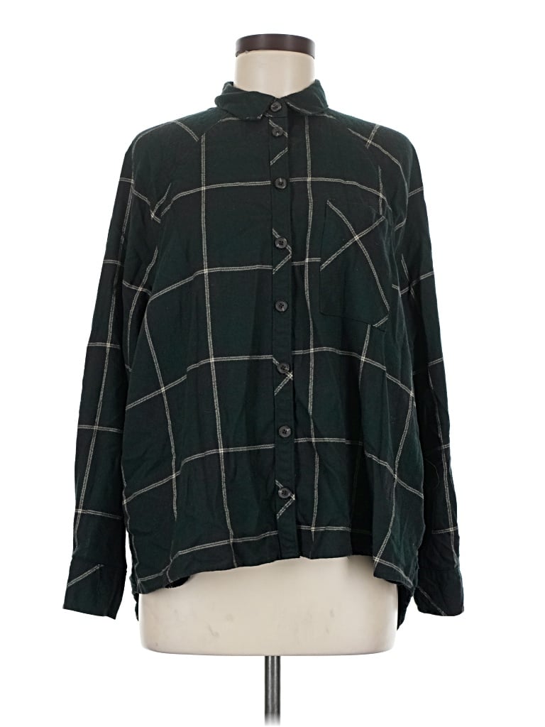 Pre-owned Wild Fable Long Sleeve Blouse In Green