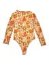 Unbranded Floral Orange Rash Guard Size S - photo 2