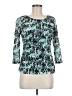 Alfani Graphic Teal 3/4 Sleeve Top Size M (petite) - photo 1
