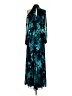 Xscape 100% Polyester Floral Teal Cocktail Dress Size 4 - photo 2