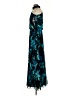 Xscape 100% Polyester Floral Teal Cocktail Dress Size 4 - photo 5