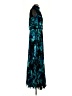 Xscape 100% Polyester Floral Teal Cocktail Dress Size 4 - photo 4
