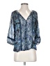Joie 100% Silk Blue 3/4 Sleeve Silk Top Size XS - photo 1