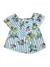 Zara Blue Short Sleeve Blouse Size 6 - photo 1