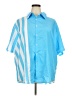 Unbranded 100% Polyester Color Block Blue Short Sleeve Blouse Size 4X - photo 1