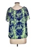 Colleen Lopez 100% Polyester Green Short Sleeve Blouse Size L - photo 2