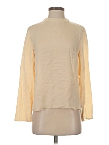 Vince. Long Sleeve Silk Top (view 1)