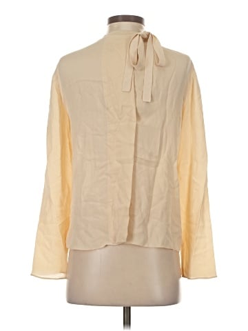 Vince. Long Sleeve Silk Top (view 2)