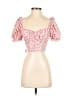 Shein Pink Short Sleeve Blouse Size 2 - photo 1