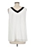 DKNY 100% Polyester Ivory Sleeveless Blouse Size M - photo 2