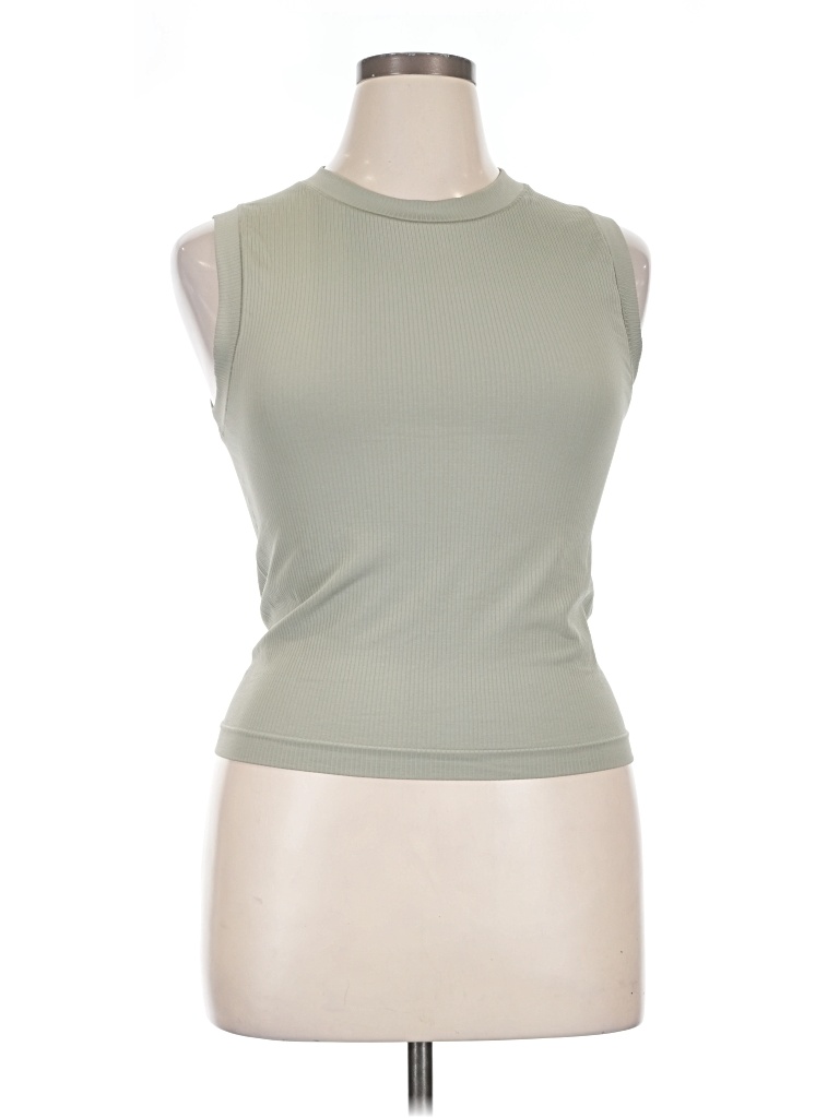 Pre-owned Athleta Sleeveless T-shirt In Green
