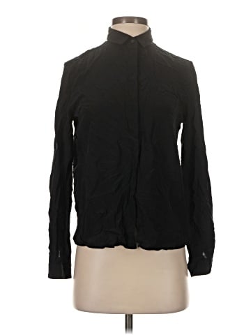 & Other Stories Long Sleeve Silk Top (view 1)
