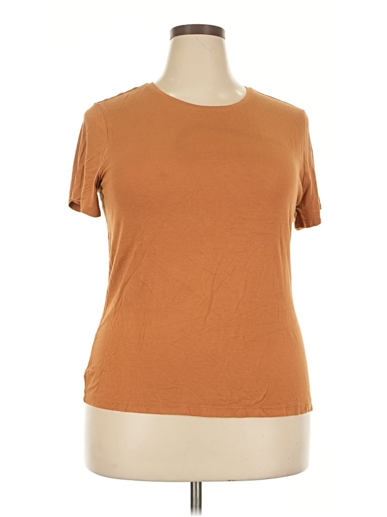 Pre-owned Nine West Short Sleeve T-shirt In Brown