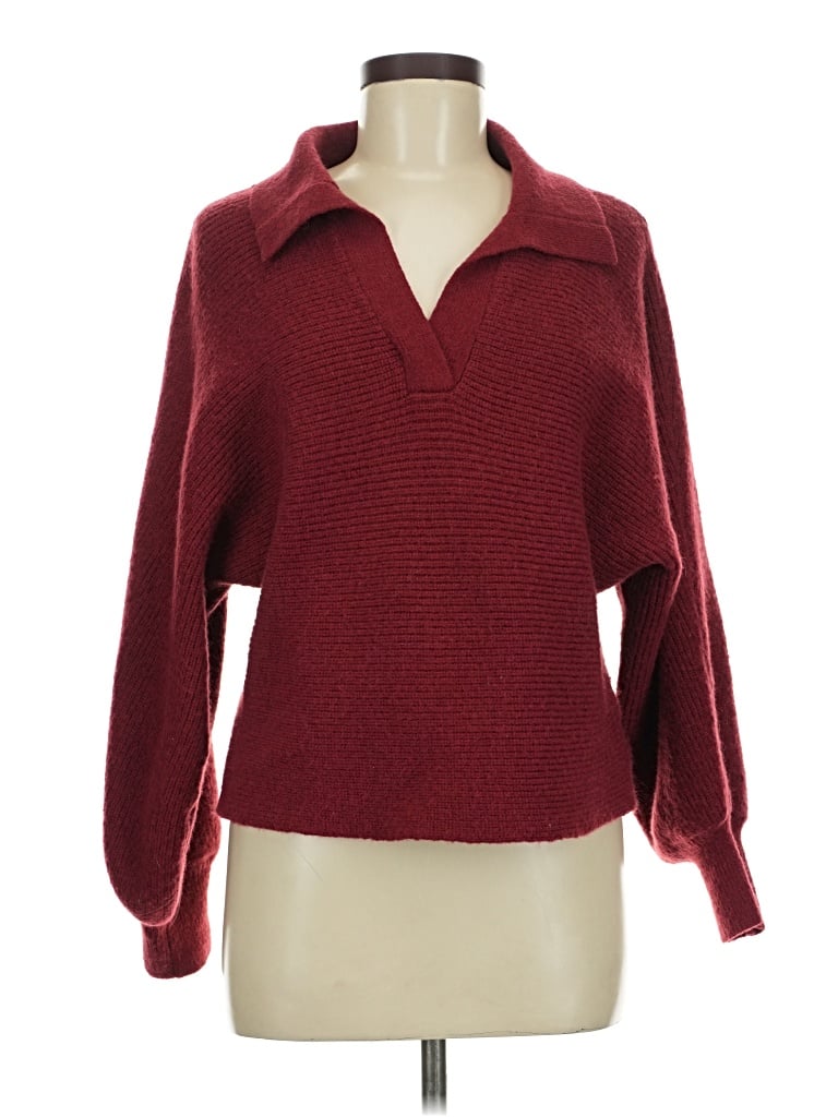 Pre-owned Unbranded Pullover Sweater In Burgundy