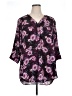 Torrid 100% Polyester Floral Purple 3/4 Sleeve Blouse Size 1X Plus (1) - photo 1