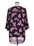 Torrid 100% Polyester Floral Purple 3/4 Sleeve Blouse Size 1X Plus (1) - photo 2