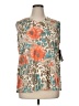 MULTIPLES Tan Sleeveless Blouse Size 0X - photo 1