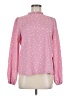 Shein 100% Polyester Polka Dots Pink Long Sleeve Blouse Size 6 - photo 1