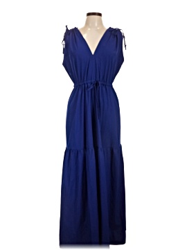 calvin klein blue maxi dress Riviera Plunge Maxi Dress