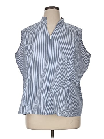 MING WANG Sleeveless Button-Down Shirt (view 1)