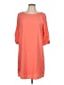Everly 100% Polyester Solid Orange Casual Dress Size L - photo 1