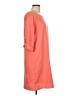 Everly 100% Polyester Solid Orange Casual Dress Size L - photo 4