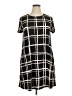 Apt. 9 Plaid Black Casual Dress Size XL - photo 1
