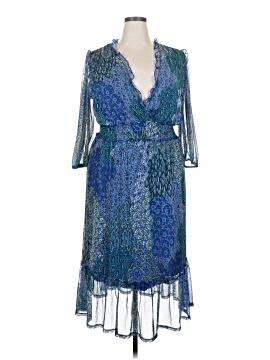 kate and lily blue floral dress Kate and Lily Blue Floral Summer Dress Size 12  Thrift Cycle