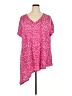 Lane Bryant 100% Polyester Pink Short Sleeve Blouse Size 26 - 28 Plus - photo 1