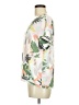 Charlie Tropical Ivory Short Sleeve Blouse Size M - photo 5