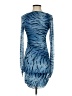 Zara Animal Print Blue Cocktail Dress Size XS - photo 1