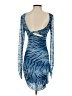 Zara Animal Print Blue Cocktail Dress Size XS - photo 2