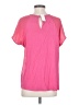 Ann Taylor 100% Rayon Pink Short Sleeve Blouse Size S - photo 2