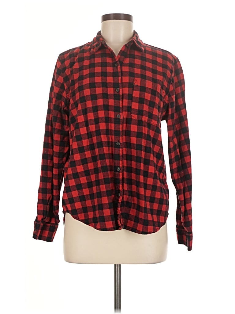 Pre-owned Universal Thread Long Sleeve Button Down Shirt In Red