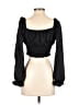 Le Lis 100% Polyester Black 3/4 Sleeve Blouse Size S - photo 2