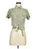 Sim & Sam 100% Rayon Green Short Sleeve Blouse Size M - photo 1