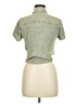 Sim & Sam 100% Rayon Green Short Sleeve Blouse Size M - photo 2